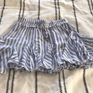 Entro blue and white striped skort.
